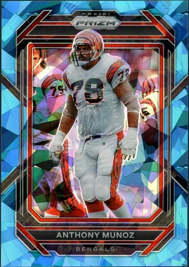 2022 Panini Prizm Football Blue Ice Anthony Munoz #65 PSA 9