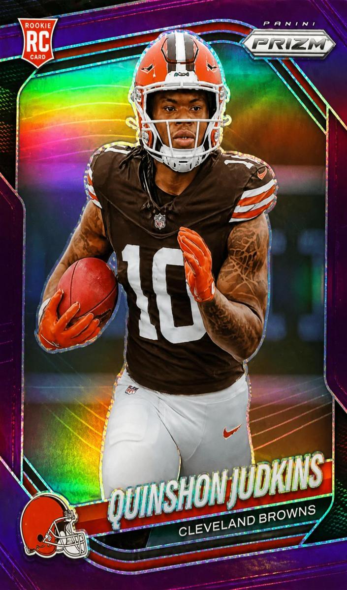 2025 Panini Prizm Football Purple Quinshon Judkins #313