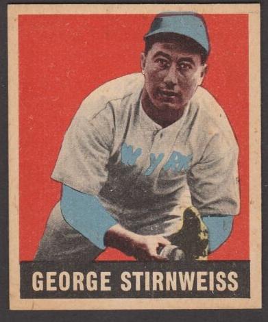 1948 Leaf Baseball George Stirnweiss #95 PSA 4