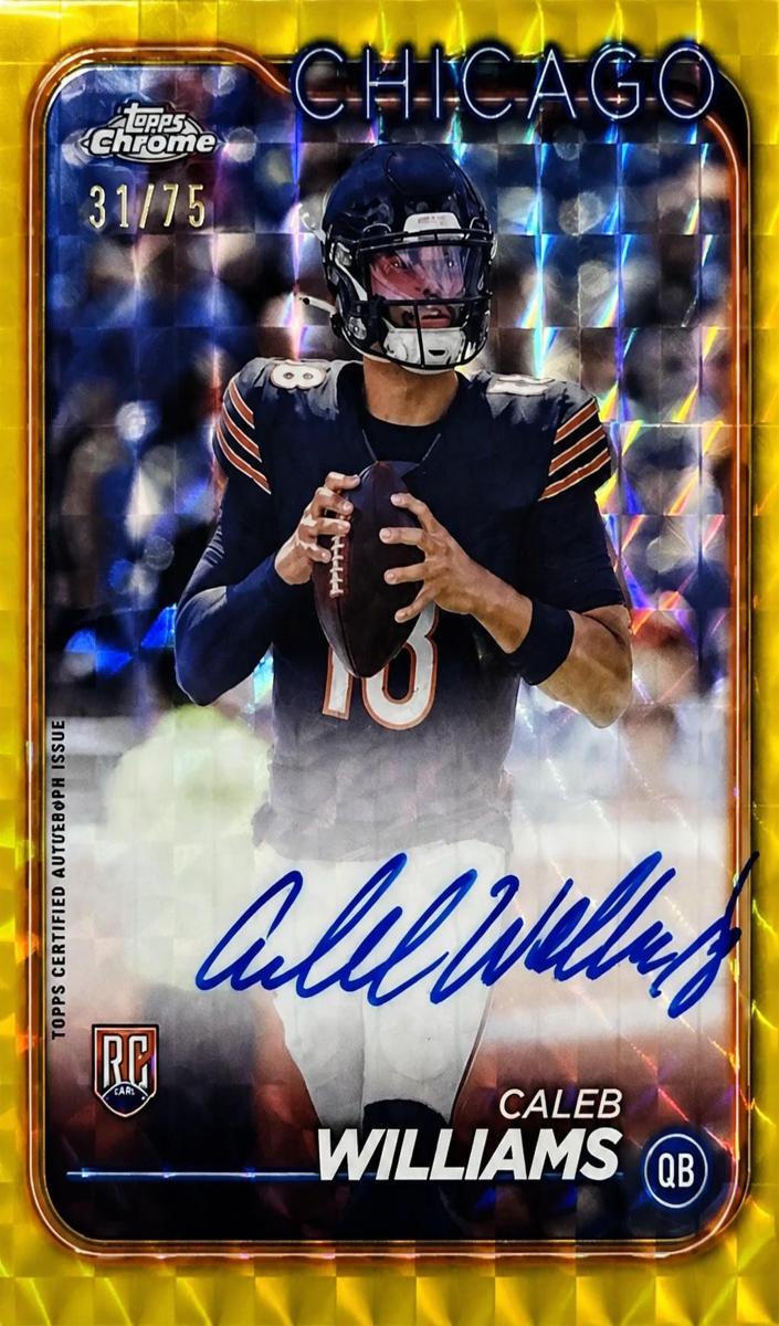 2024 Topps Chrome Football Yellow Geometric Caleb Williams #RA-CWI