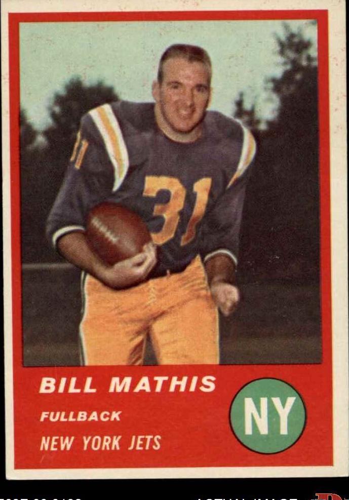 1963 Fleer Football Bill Mathis #12 PSA 7