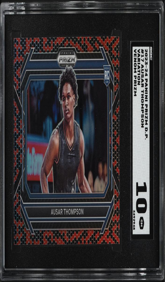 2023 Panini Prizm Draft Picks Basketball Venom Ausar Thompson #17 PSA 9