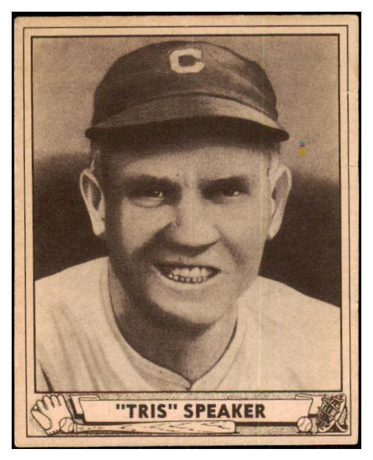 1940 Play Ball Baseball Tris Speaker #170 PSA 3.5