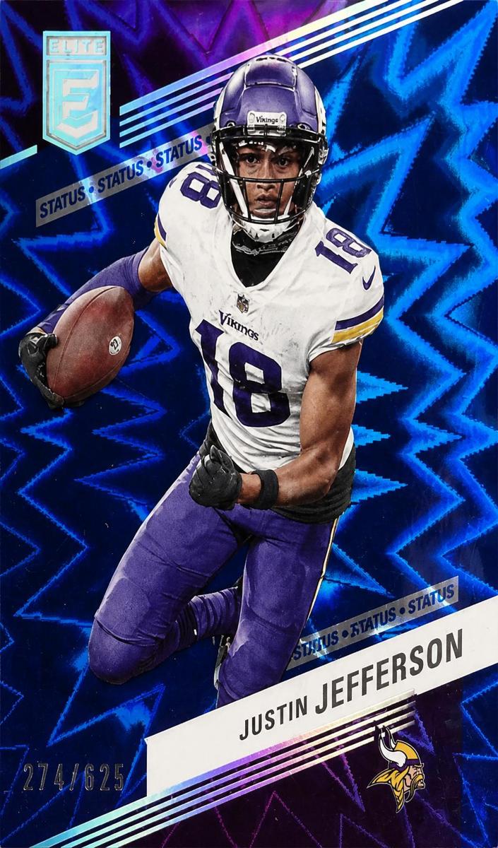 2023 Donruss Elite Football Status Explosion Justin Jefferson #62 PSA 6.5