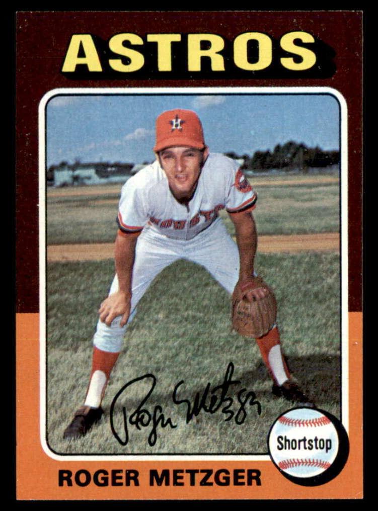 1975 Topps Baseball Roger Metzger #541 PSA 8
