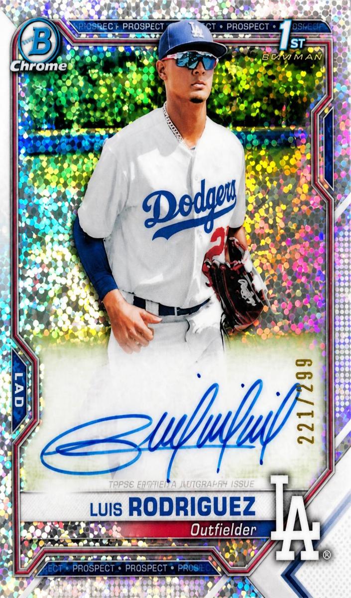 2021 Bowman Chrome Prospects Baseball Speckle Refractor Luis Rodriguez #CPA-LR PSA 7.5