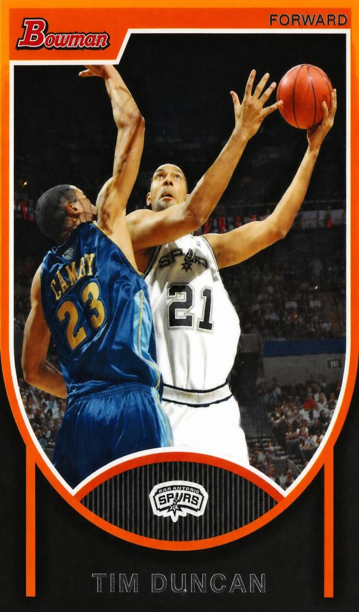 2007 Bowman Basketball Tim Duncan #21 PSA 9