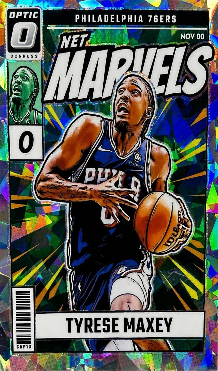 2024 Donruss Optic Basketball Cracked Ice Tyrese Maxey #19 PSA 10