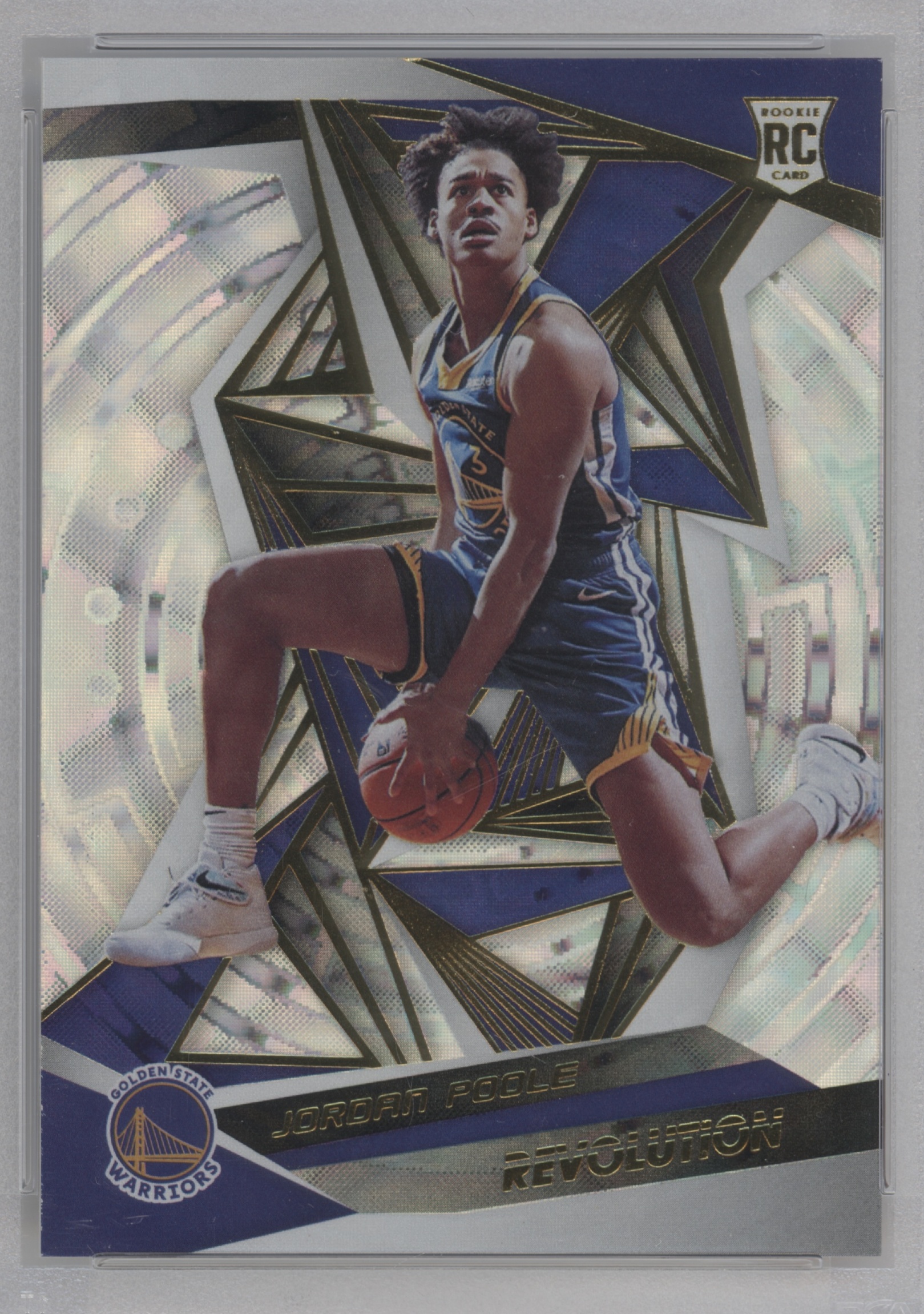 2019 Panini Revolution Basketball Fractal Jordan Poole #126 PSA 9