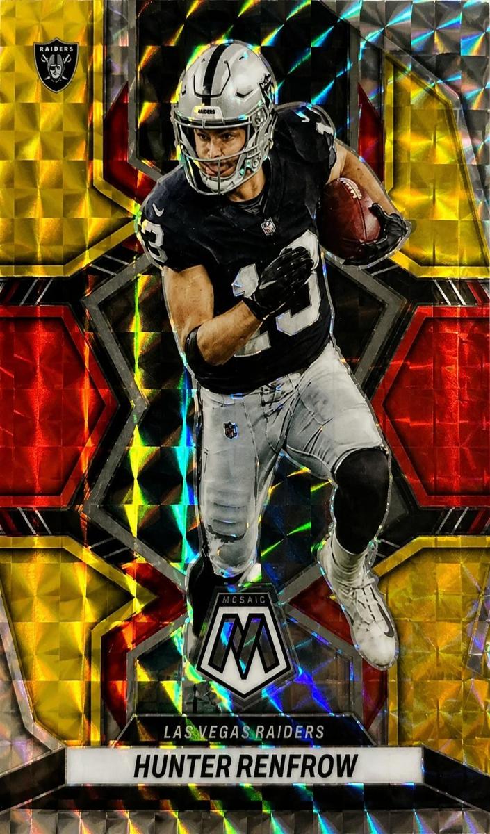 2022 Panini Mosaic Football Choice Fusion Red and Yellow Hunter Renfrow #118