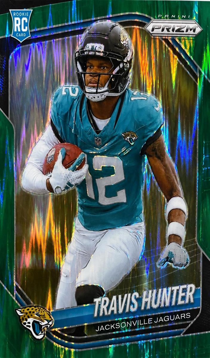 2025 Panini Prizm Football Green Flash Travis Hunter #301