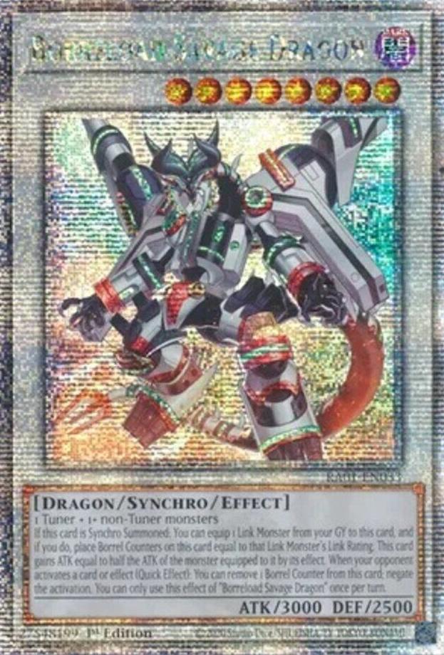 2023 Yu-Gi-Oh! 25th Anniversary Rarity Collection Quarter Century Secret Rare Borreload Savage Dragon #RA01-EN033