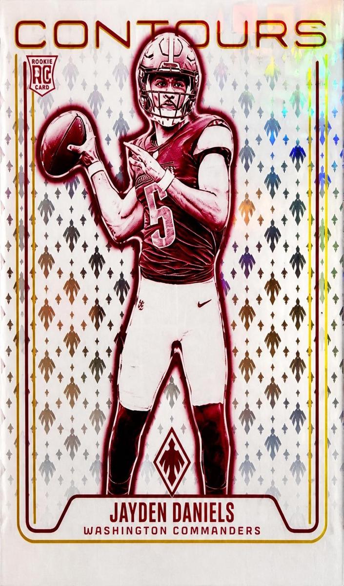 2024 Panini Phoenix Football Pandora Jayden Daniels #CON-JDS PSA 7
