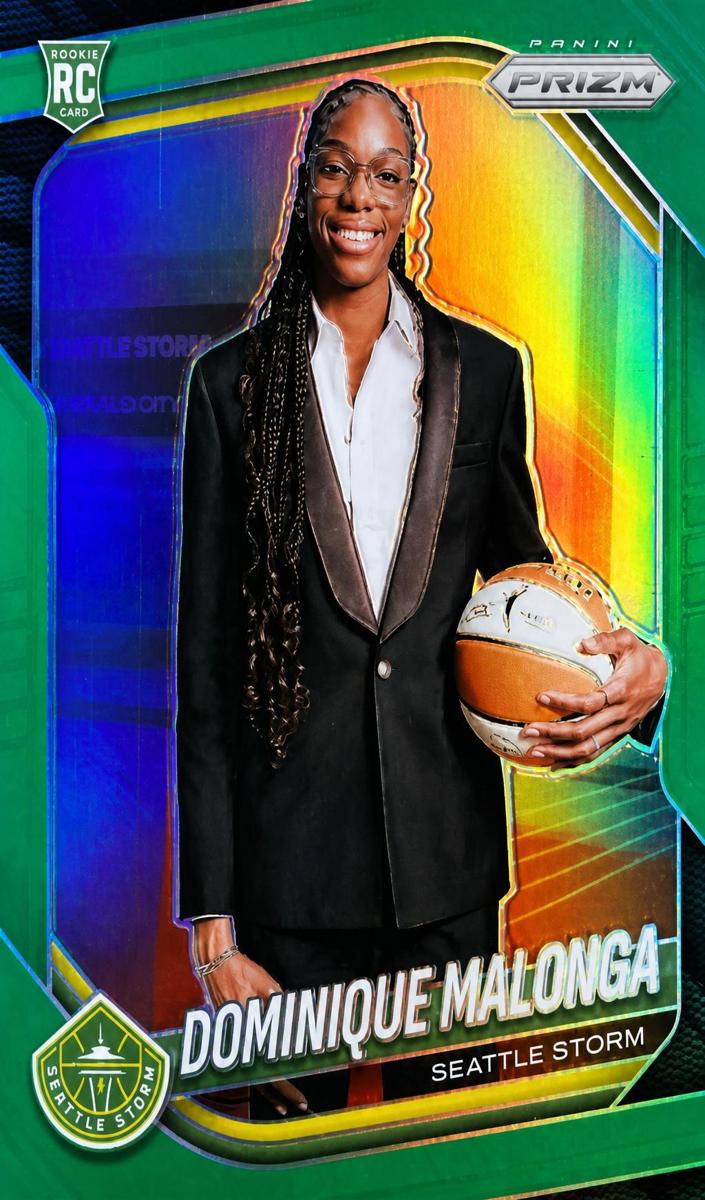 2025 Panini Prizm WNBA Basketball Green Dominique Malonga #144