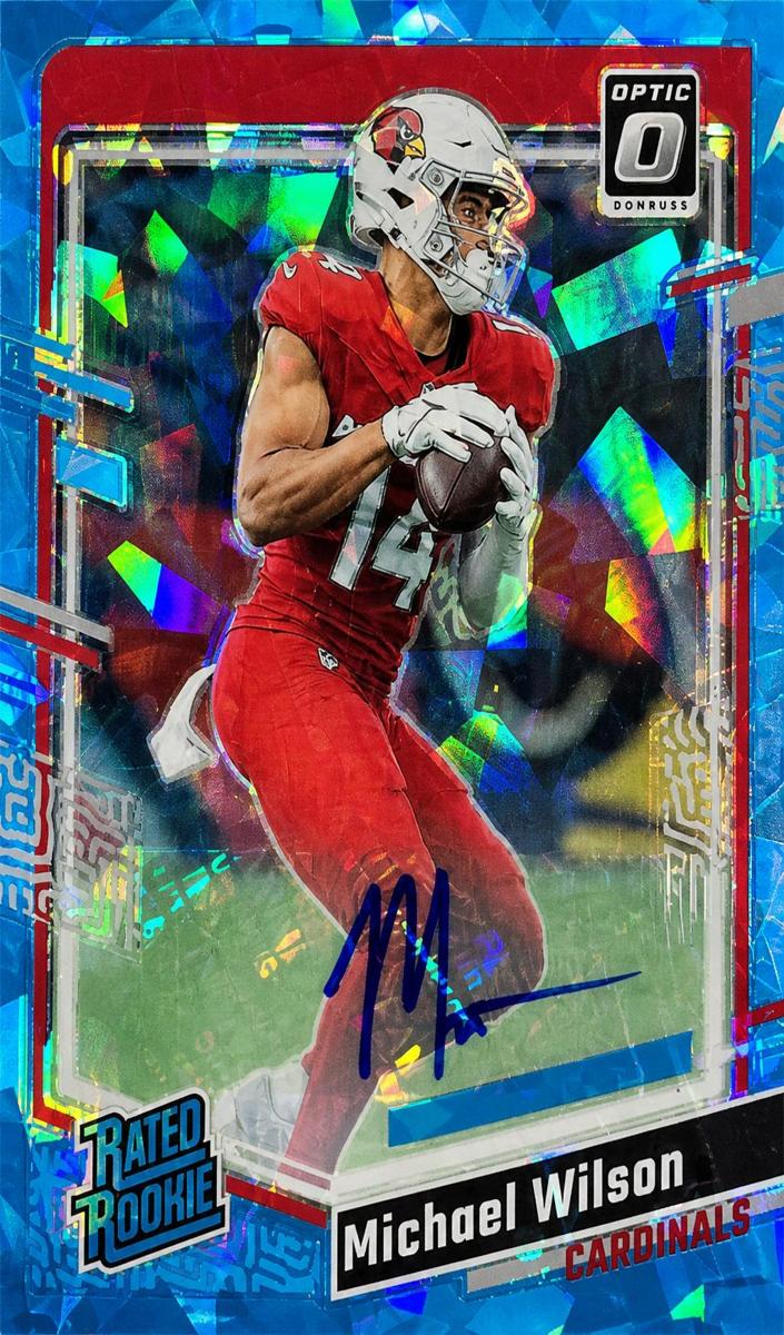 2023 Donruss Optic Football Ice Michael Wilson #204 PSA 9