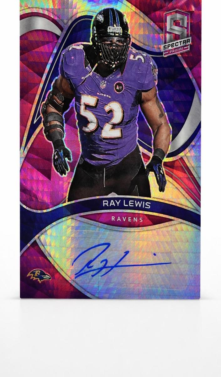 2022 Panini Spectra Football Neon Pink Ray Lewis #SIG-RLE