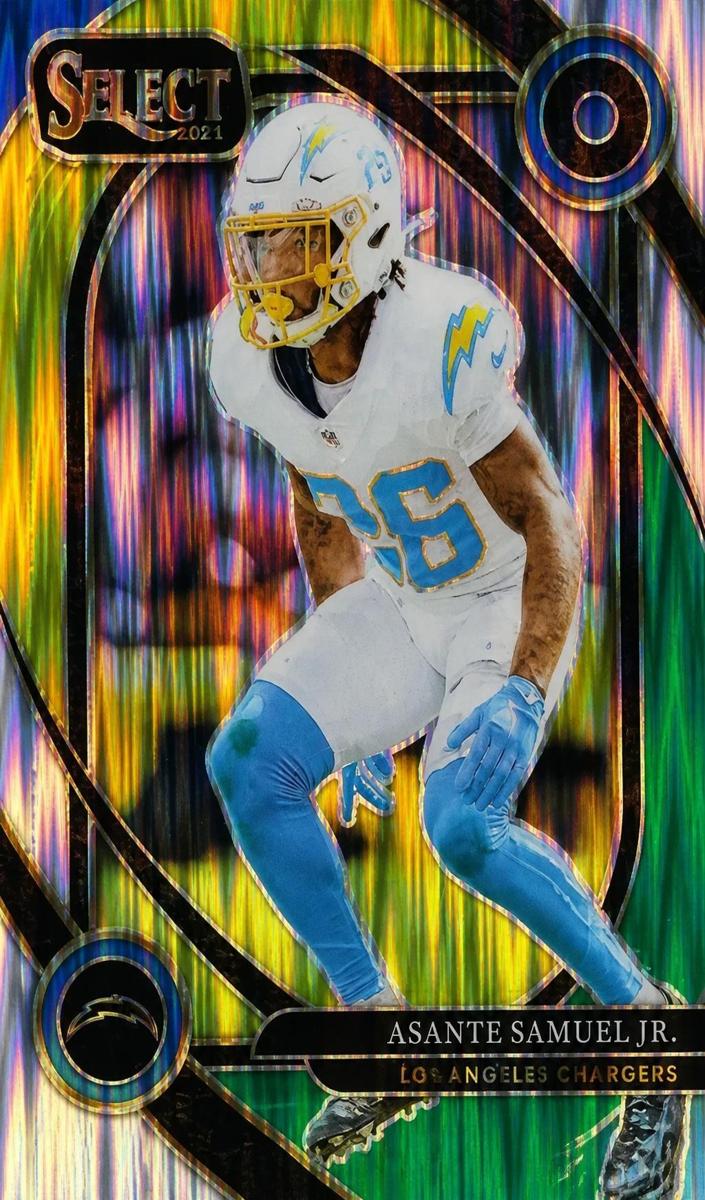 2024 Panini Select Football Green and Yellow Shock Asante Samuel Jr. #207