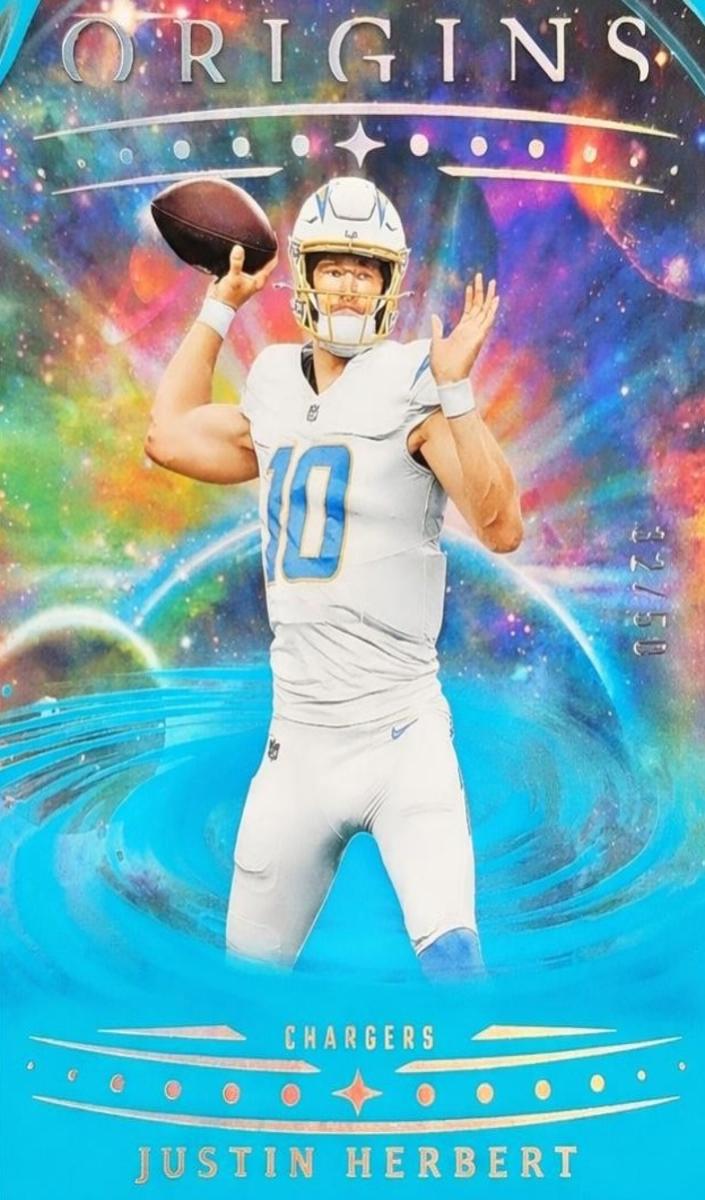 2025 Panini Origins Football Turquoise Justin Herbert #34