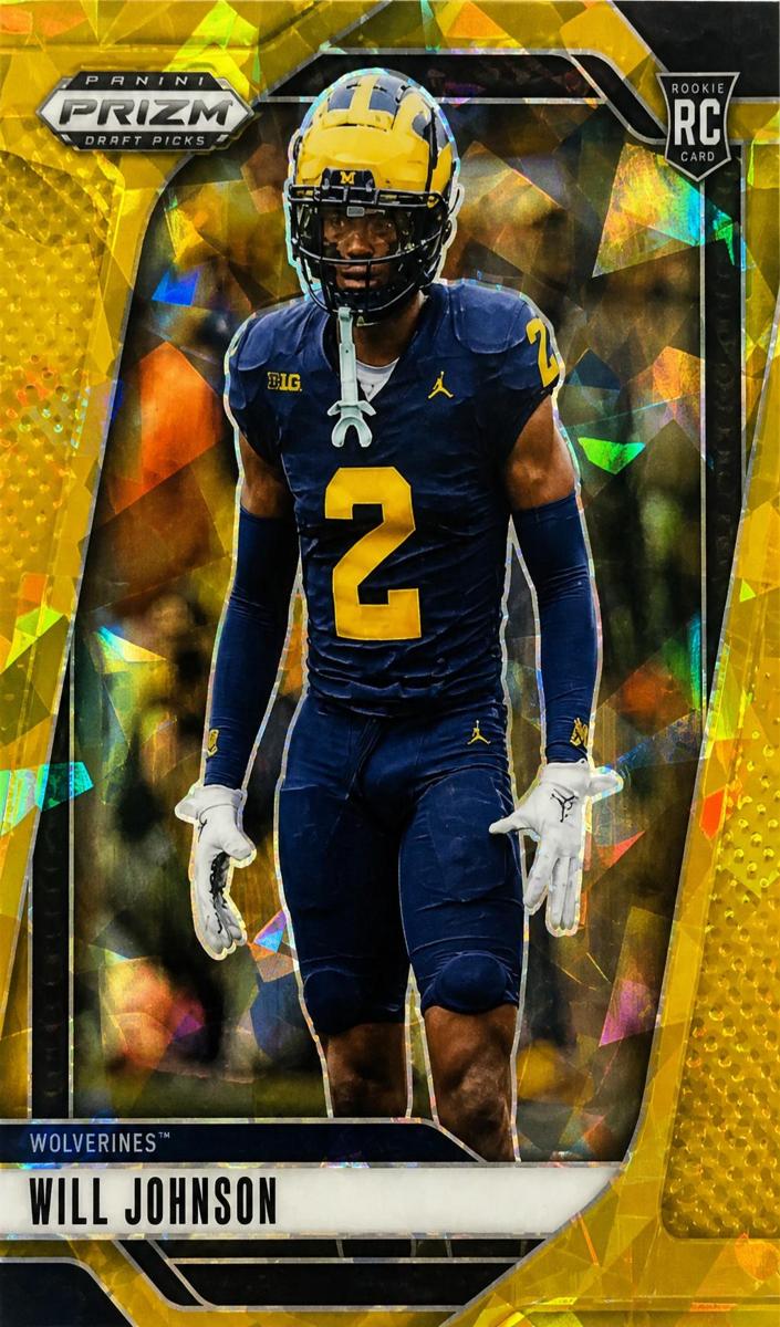 2025 Panini Prizm Draft Picks Football Gold Ice Will Johnson #60