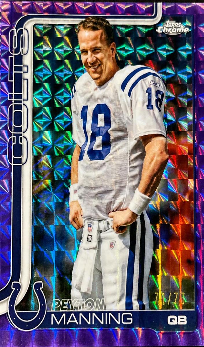 2025 Topps Chrome Football Purple Geometric Refractor Peyton Manning #403