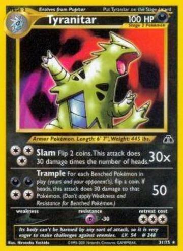 2001 Pokemon Neo Discovery Tyranitar #31 PSA 10