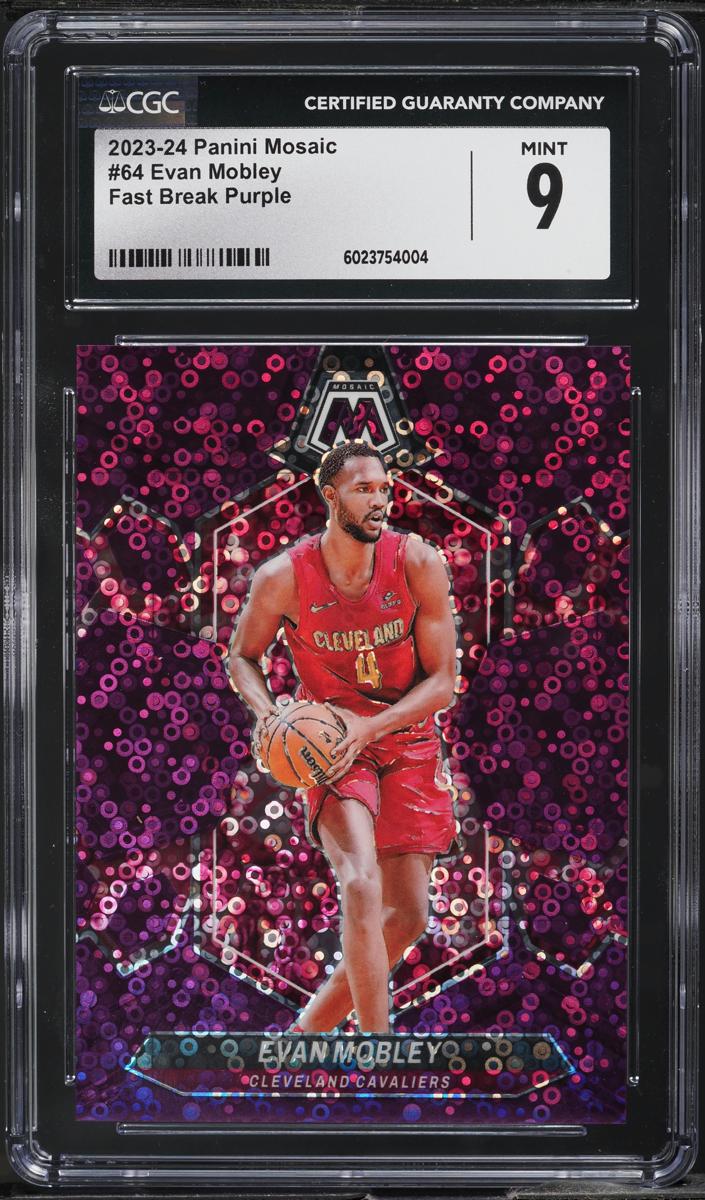 2023 Panini Mosaic Basketball Fast Break Purple Evan Mobley #64