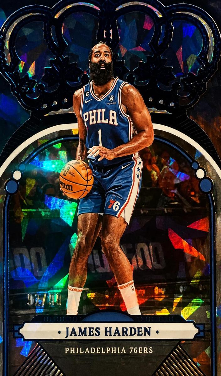 2022 Panini Crown Royale Basketball Crystal Blue James Harden #43