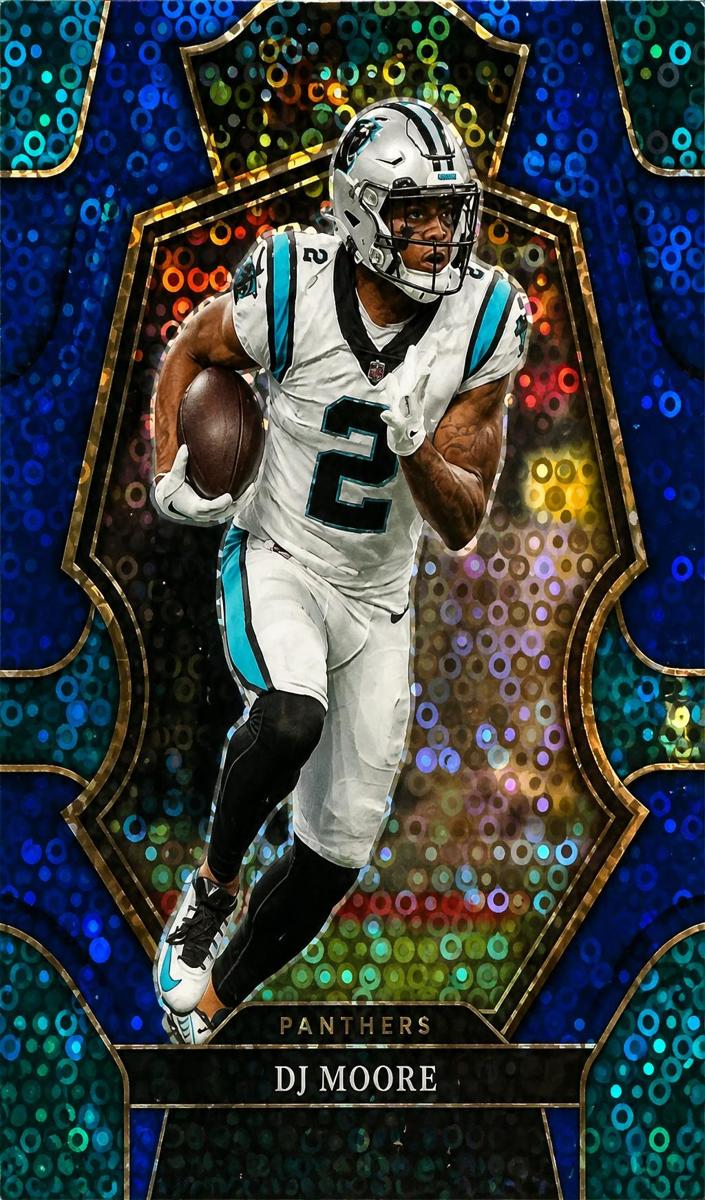 2022 Panini Select Football Blue Disco Prizm DJ Moore #114