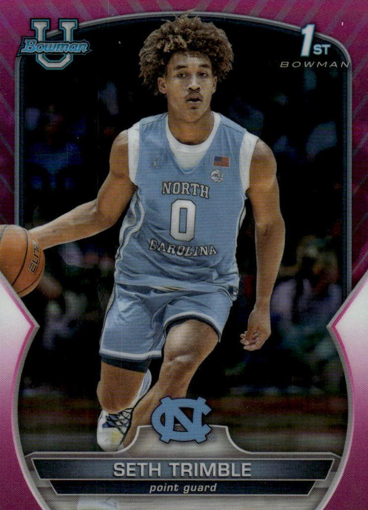 2022 Bowman Chrome University Basketball Pink Refractor Seth Trimble #38