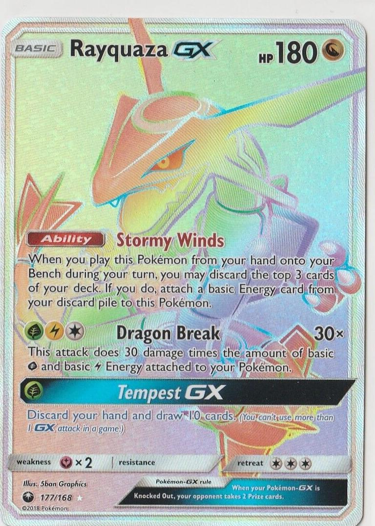 2018 Pokemon Sun & Moon Celestial Storm Rayquaza #177
