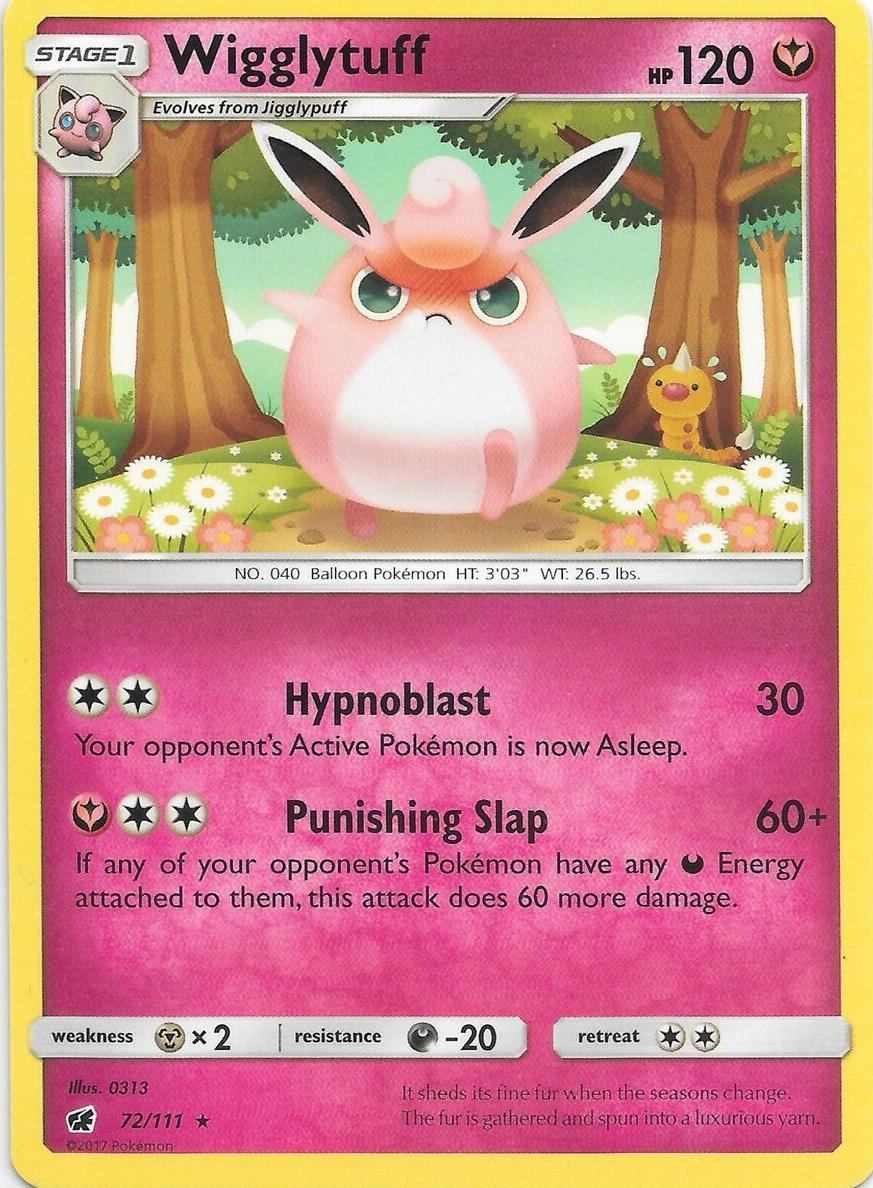 2017 Pokemon Sun & Moon Crimson Invasion Wigglytuff #72