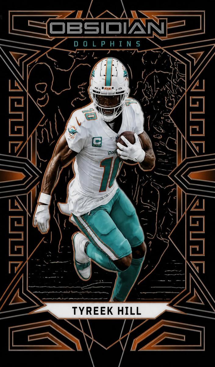 2023 Panini Obsidian Football Electric Etch Orange Tyreek Hill #61