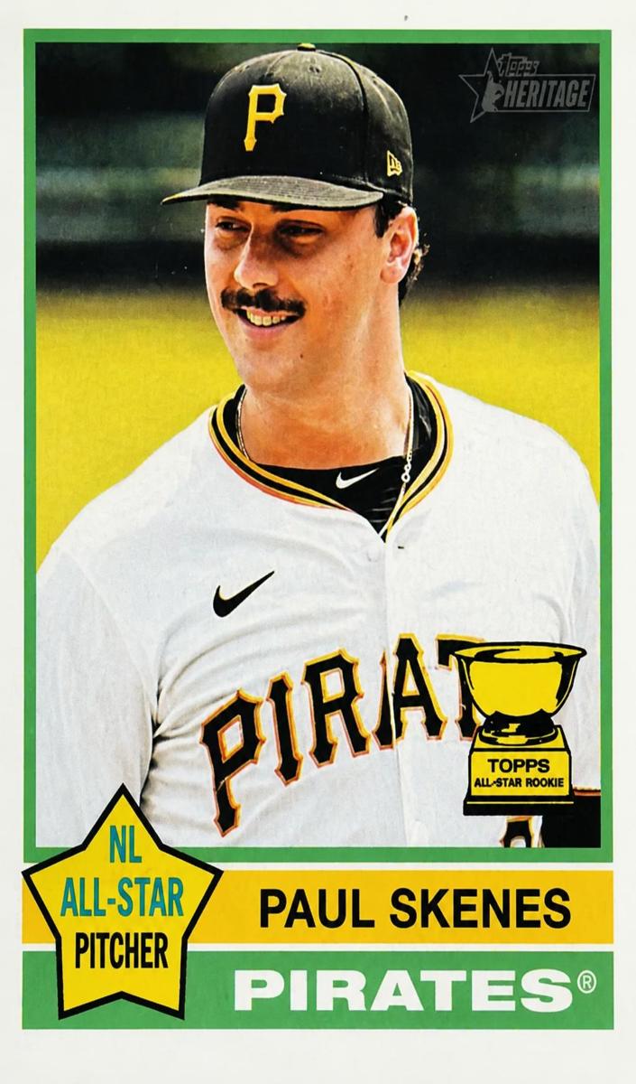 2025 Topps Heritage Baseball Paul Skenes #60