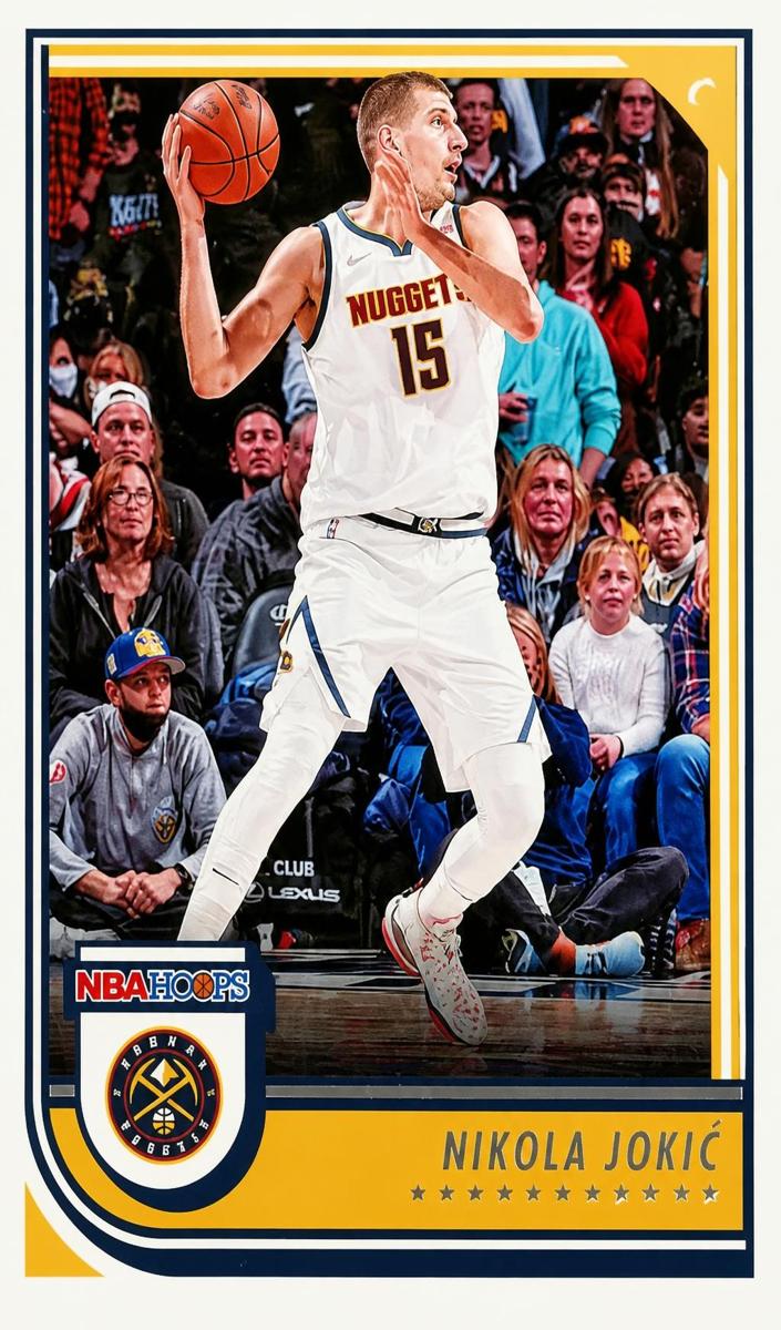 2022 Panini Hoops Basketball Nikola Jokic #187 PSA 8