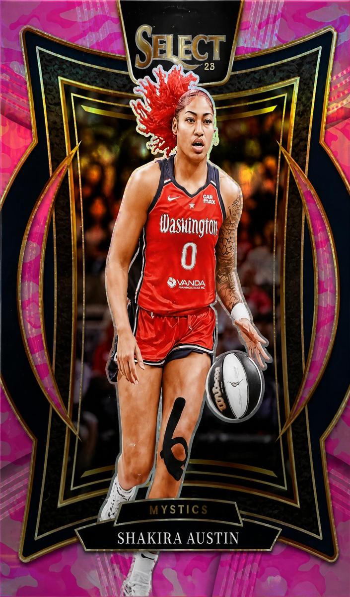 2025 Panini Select WNBA Basketball Pink Camo Shakira Austin #5