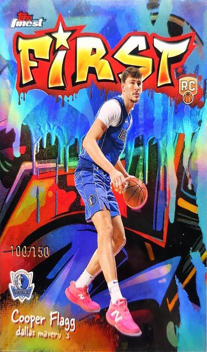 2025 Topps Finest Basketball Sky Blue Refractor Cooper Flagg #F-1 PSA 10