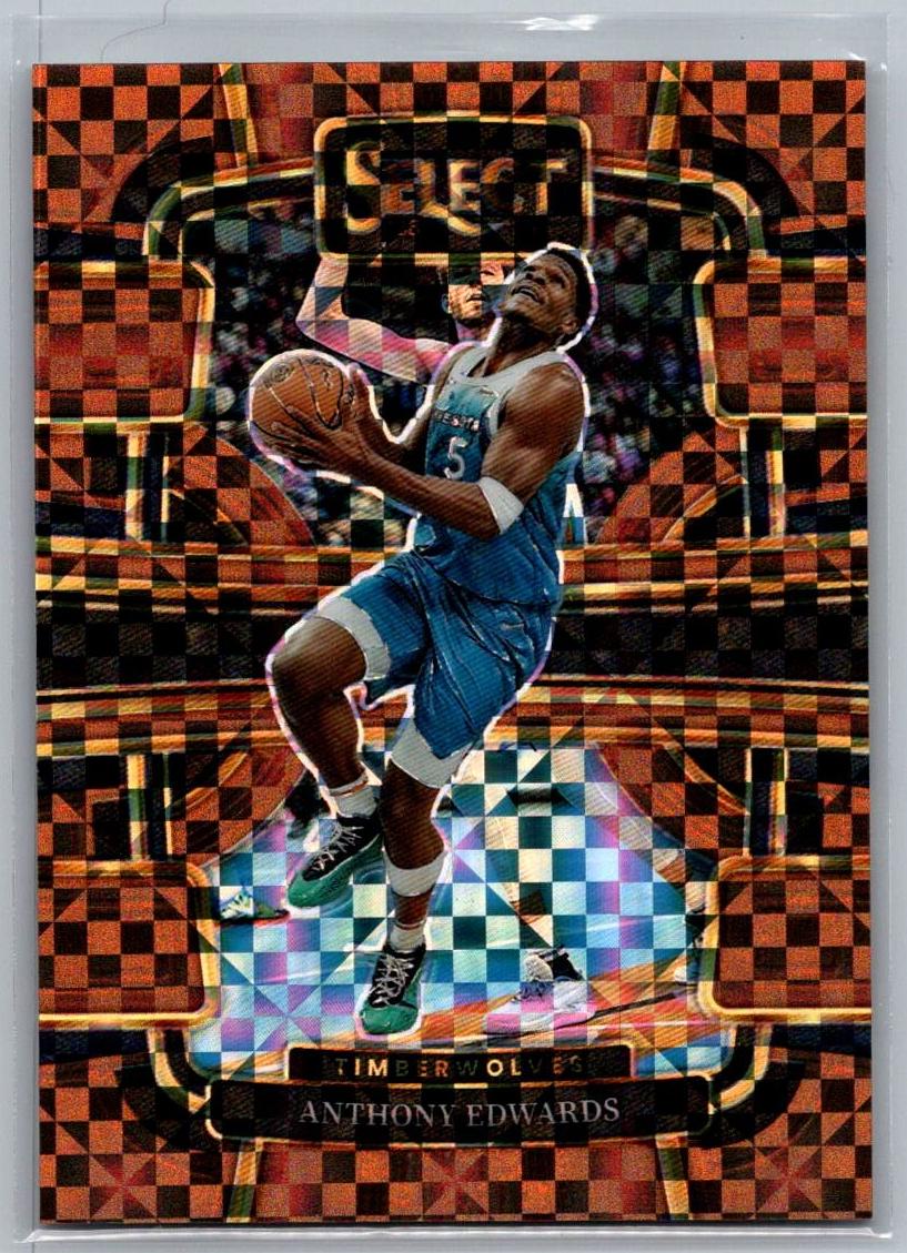 2023 Panini Select Basketball Bronze Checker Anthony Edwards #37 PSA 9