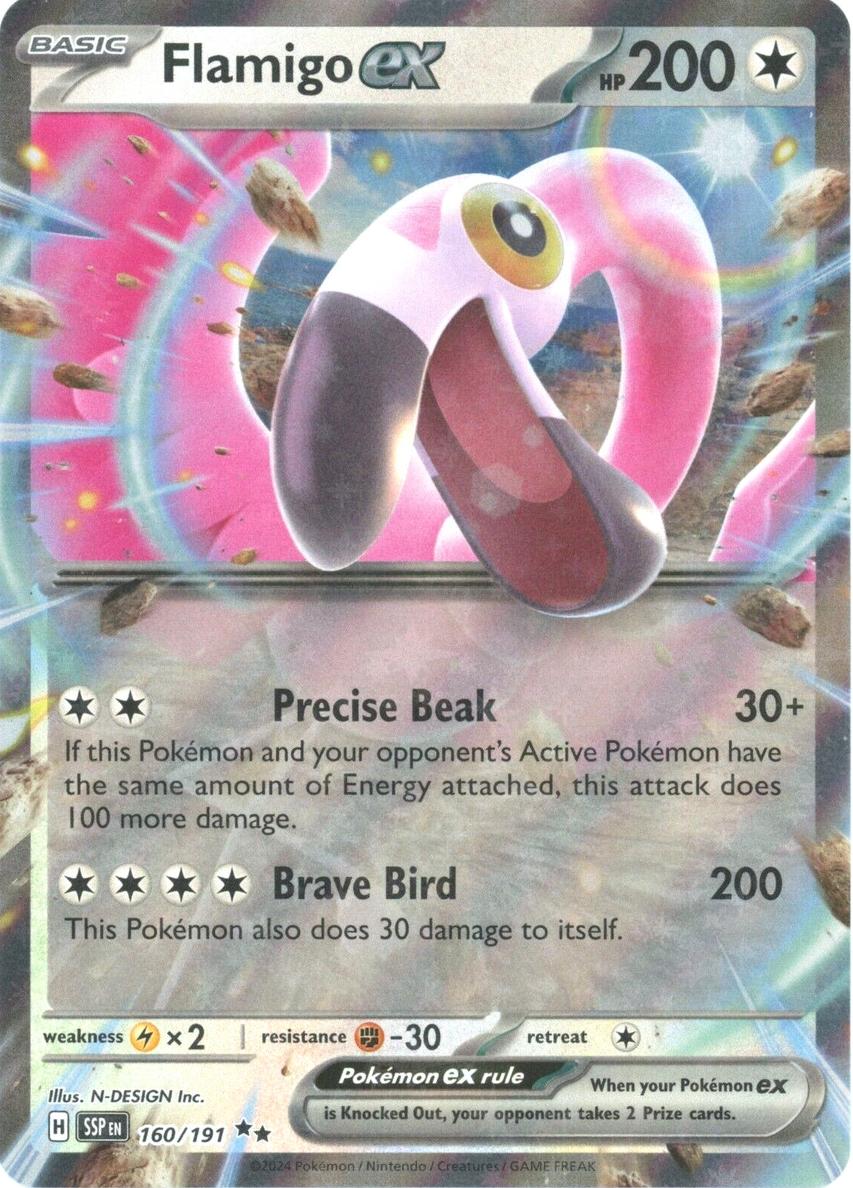 2024 Pokemon Scarlet & Violet Surging Sparks Flamigo #160 PSA 9