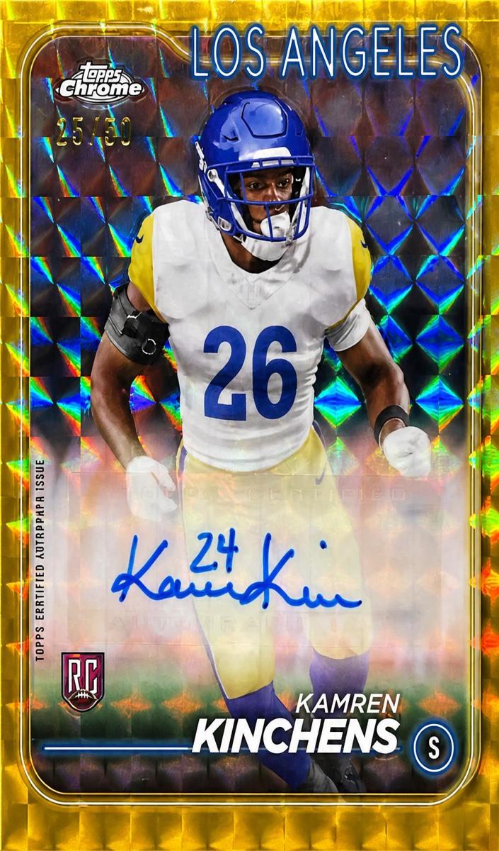2024 Topps Chrome Football Gold Geometric Refractor Kamren Kinchens #RA-KKI
