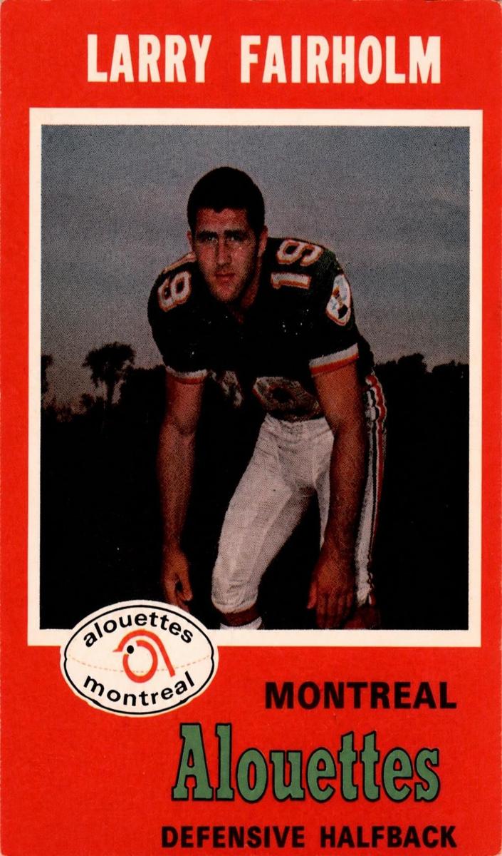 1971 O-Pee-Chee CFL Football Larry Fairholm #110 PSA 9