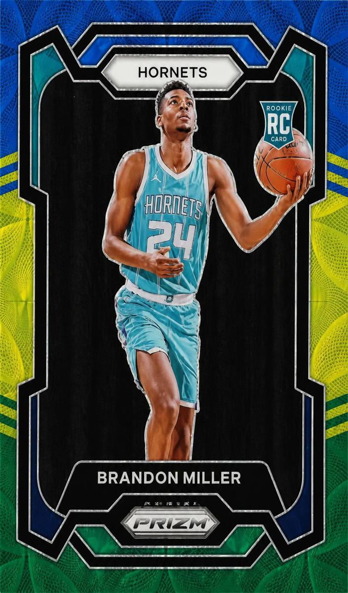2023 Panini Prizm Basketball Choice Blue Yellow and Green Brandon Miller #152 PSA 9