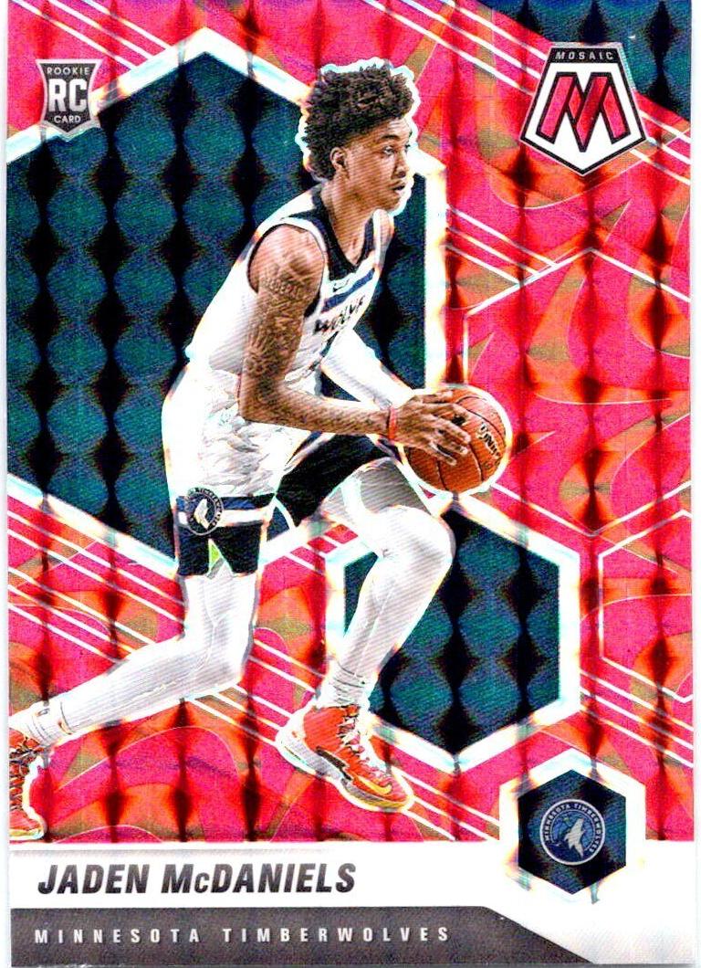 2020 Panini Mosaic Basketball Reactive Red Jaden McDaniels #235
