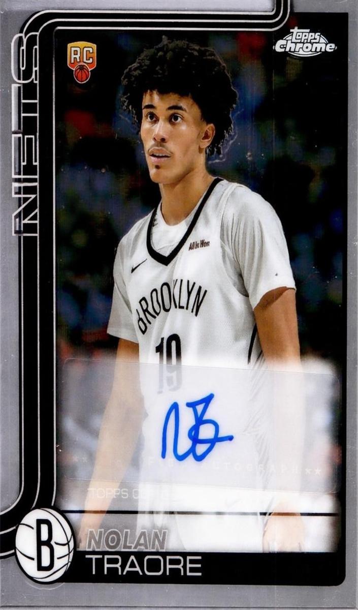 2025 Topps Chrome Basketball Nolan Traore #TCAR-NT PSA 9
