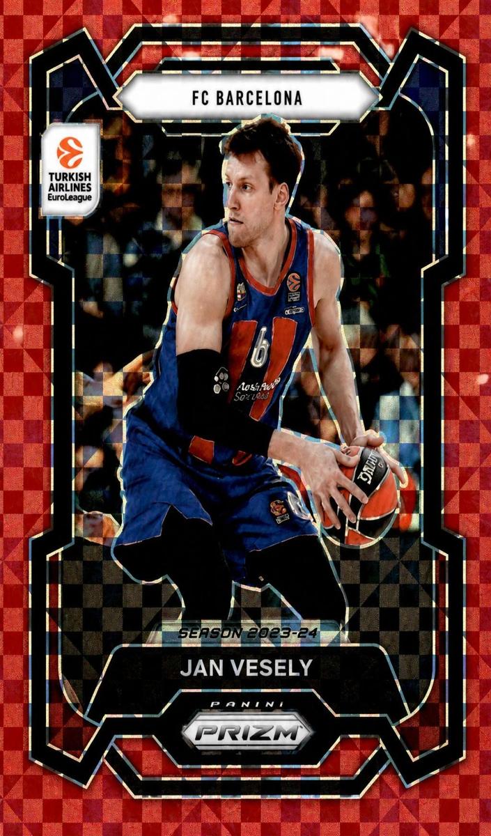 2023 Panini Prizm Turkish Airlines EuroLeague Basketball Red Power Jan Vesely #104