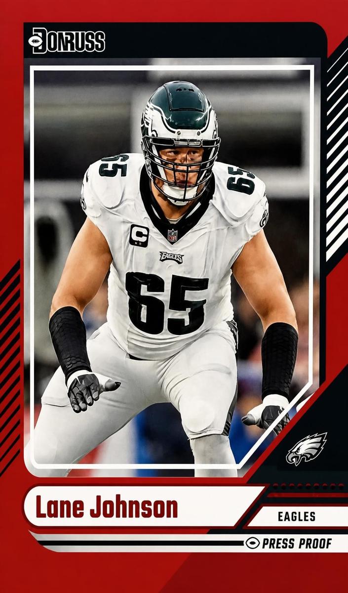 2024 Panini Donruss Football Press Proof Red Lane Johnson #93