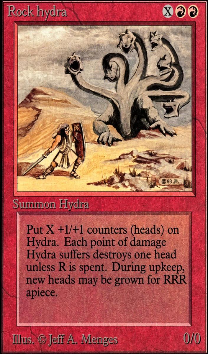 1993 Magic The Gathering Alpha Rock Hydra #NNO
