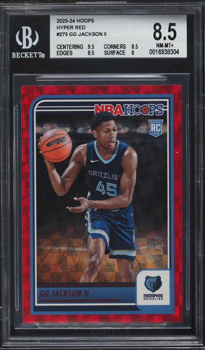 2023 Panini Hoops Basketball Hyper Red GG Jackson II #275 PSA 8