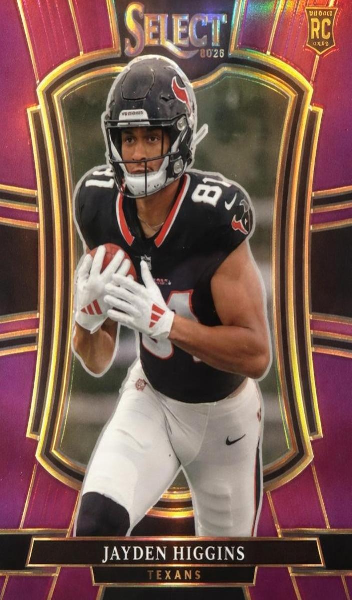 2025 Panini Select Football Purple Jayden Higgins #136
