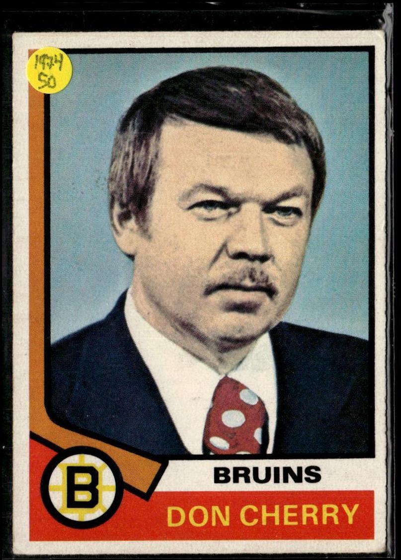 1974 Topps Hockey Don Cherry #161 PSA 7