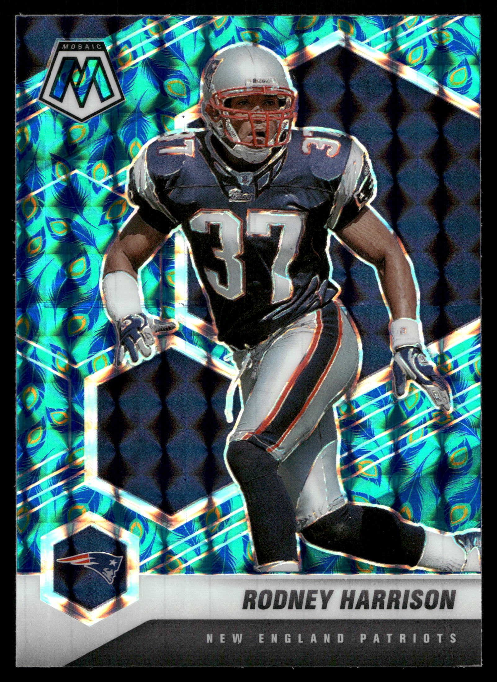 2021 Panini Mosaic Football Choice Peacock Rodney Harrison #136
